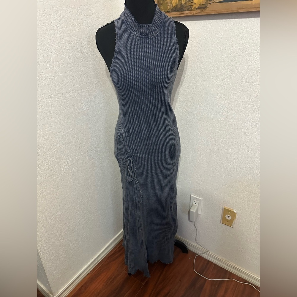 Free People FP One Natasha Sleeveless Maxi Dress in navy blue - Size Small - Picture 2 of 9